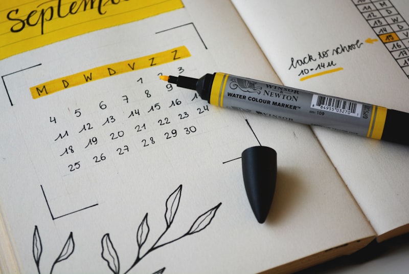 Calendar for planning CCC exam preparation
